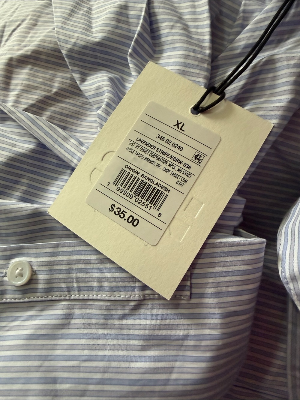 KBB by Kahlana Lavender Striped Sleeveless Halter Top “The Halter Shirt” - Picture 5 of 5